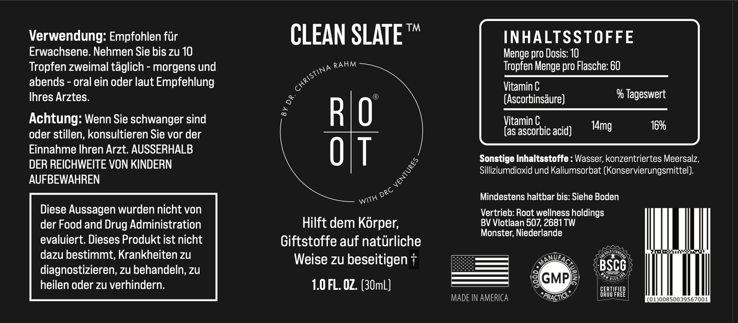 cleanslate etikett