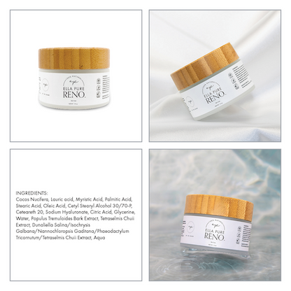 Root Reno: Tegel aus Glas mit Holzdeckel und Inhaltsstoffen